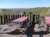 Die Aussichtsterrasse des Falkensteiner Hofes