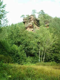 Der Ellwetritschefelsen unweit der Dahner H�tte